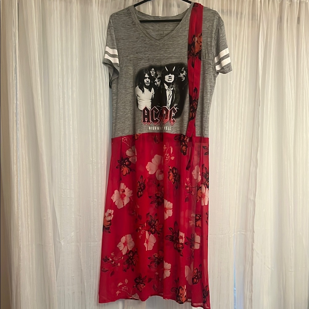 Gray and Red AC/DC Dress